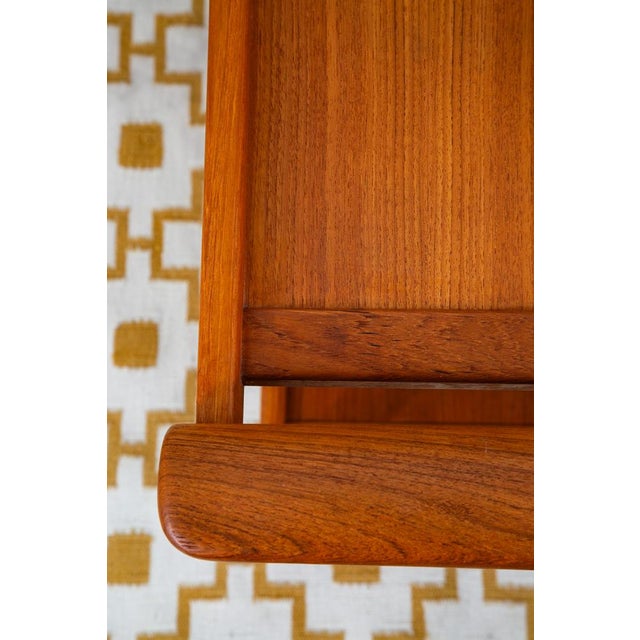 Mid Century Danish Modern Serving Cart Trolley Teak Wood Rolling Bar Vintage MCM For Sale - Image 11 of 11