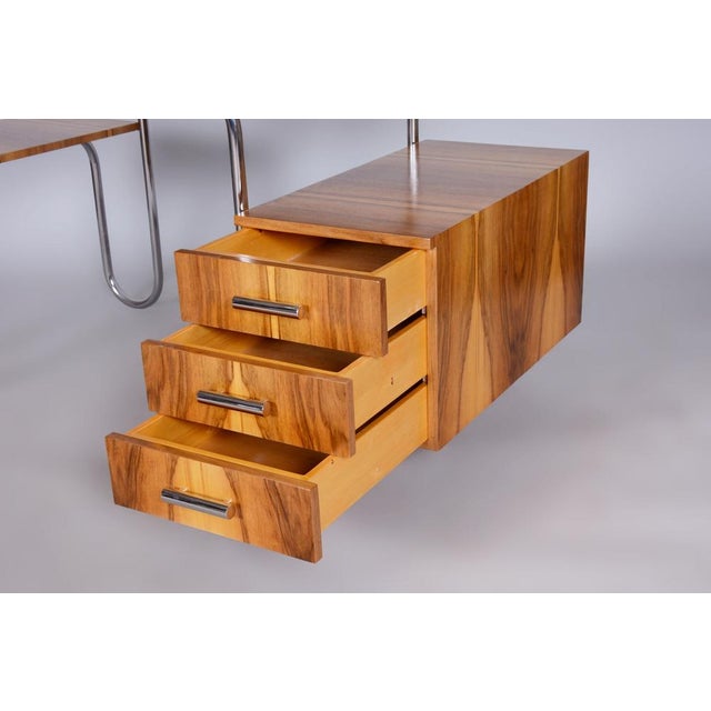Czech Bauhaus Walnut Writing Desk by André Lurcat, 1930s For Sale - Image 11 of 16