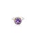 Contemporary Cushion Cut Amethyst Diamond Sapphire White Gold Ring, Size 7 For Sale - Image 3 of 9