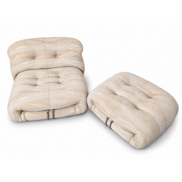 1960s “Soriana” Lounge Chair & Ottoman by Afra & Tobia Scarpa for Cassina, 1960 For Sale - Image 5 of 8