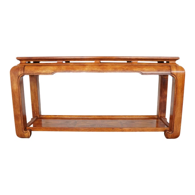 Vintage Century Furniture Burlwood Console Table For Sale