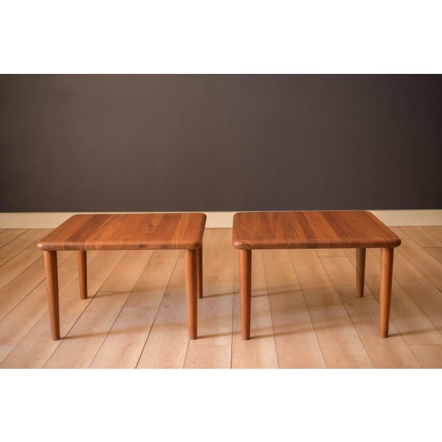 Glostrup Møbelfabrik Danish Modern Solid Teak Square Coffee End Table by Glostrup For Sale - Image 4 of 16