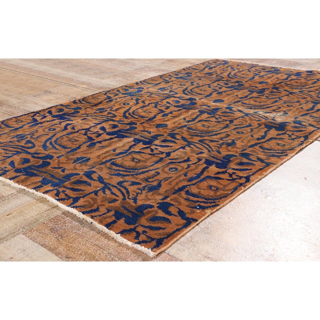 Burnt Orange Zeki Muren Vintage Turkish Sivas Rug, 03'09 X 06'07 For Sale - Image 8 of 10