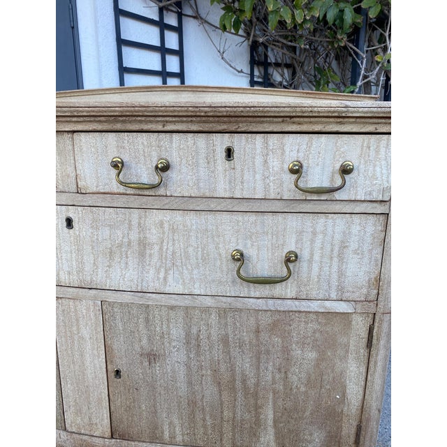 Mid 20th Century Vintage Solid Wood Bleached Cabinet For Sale - Image 5 of 12