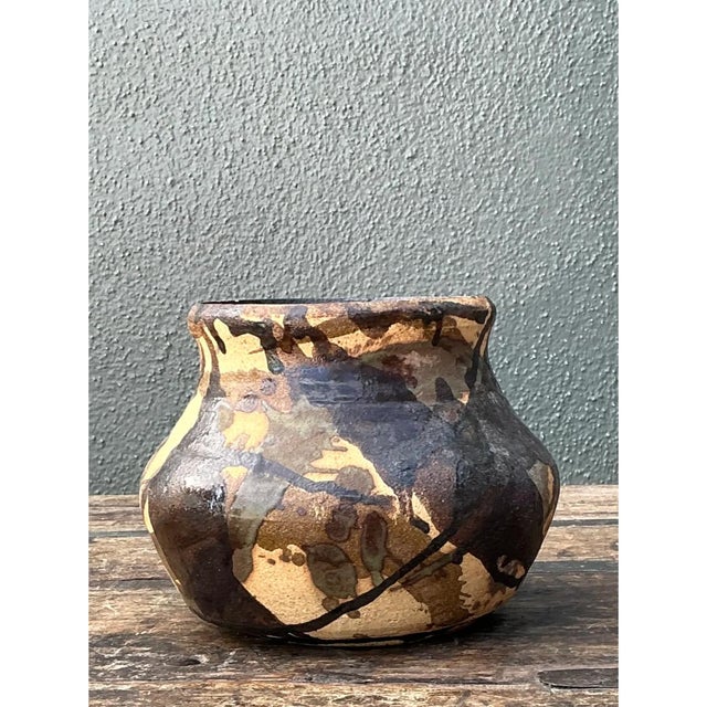 Vintage Abstract Ceramic Vase For Sale - Image 9 of 12