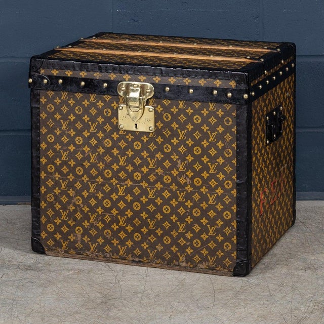 A superb example of an early 20th-century louis vuitton hat trunk, finished in the world-famous lv monogram canvas....