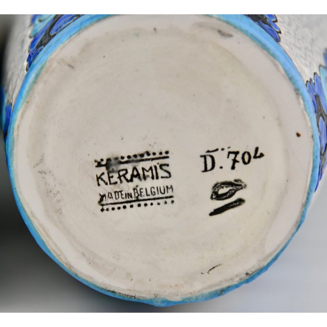 Art Deco Crackle Vases by Charles Catteau for Keramis, 1922, Set of 2 For Sale - Image 9 of 11