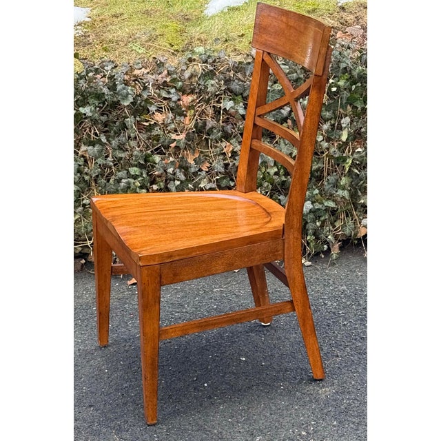 Farmhouse Ethan Allen Farmhouse “Tango” X Back Chairs - Set of 4 For Sale - Image 3 of 10