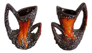 Fat Lava Vase from Vallauris, France, 1950s, Set of 2