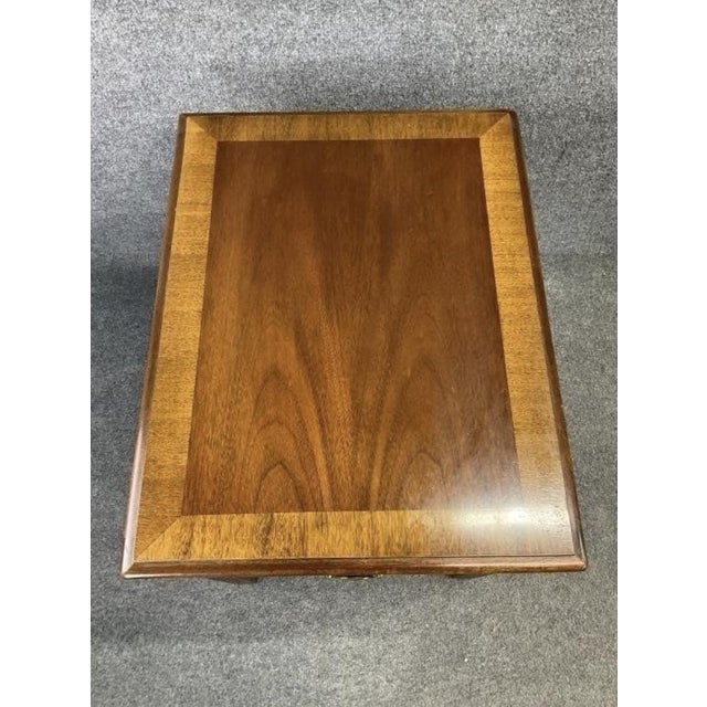 Late 20th Century Vintage Hickory Chair Mahogany Side Table, James River Collection For Sale - Image 5 of 7