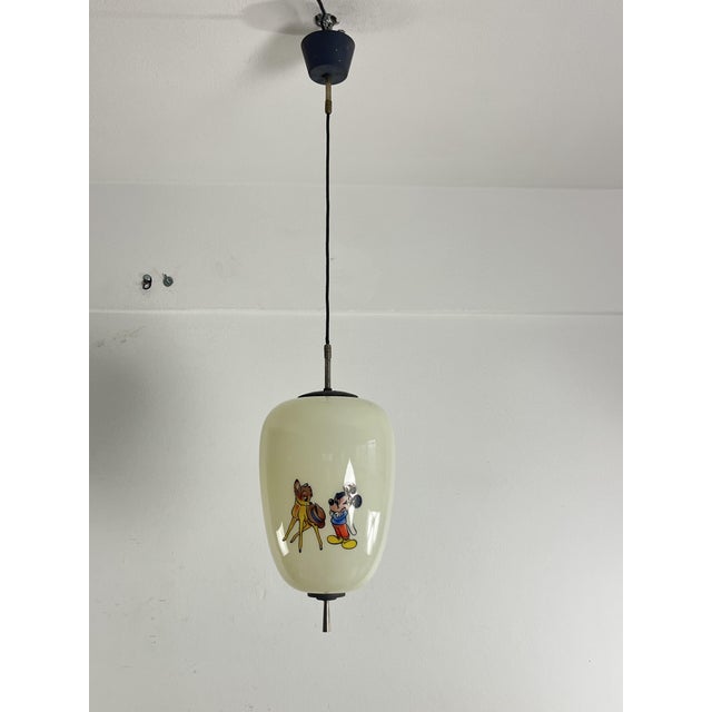 Disney Pendant Lamp in Opaline Glass attributed to Doria Leuchten, 1960s For Sale - Image 9 of 18