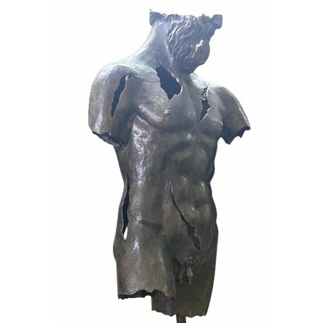 20th Century Bronze Nude Sculpture Torso of Hermes For Sale - Image 3 of 6