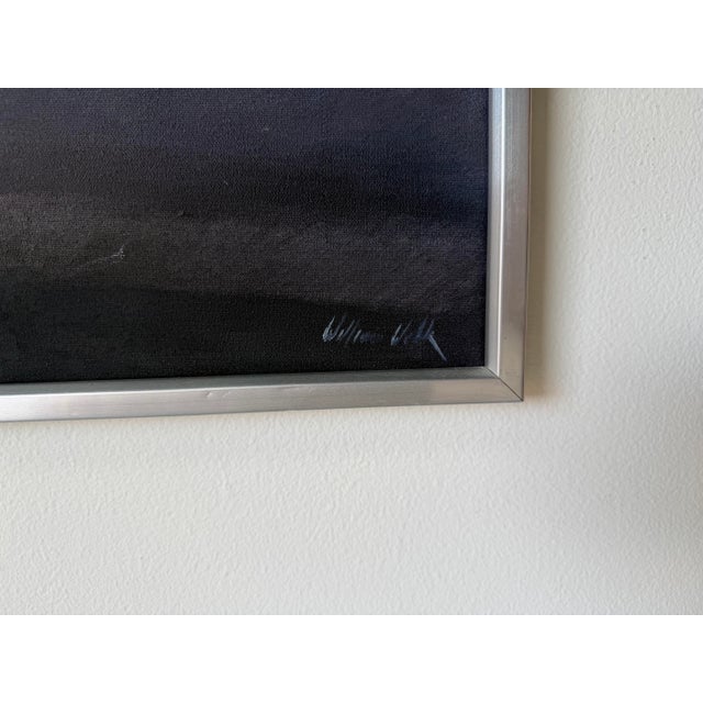 1980’s William Walk Ballet Dancers Oil on Canvas Painting – Chrome Aluminum Framed For Sale - Image 10 of 12