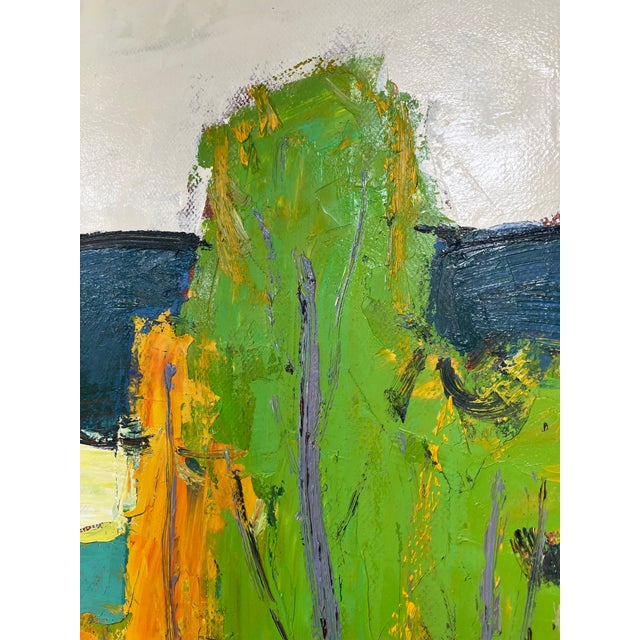 Lavender Impressionistic Landscape Original Oil Painting For Sale - Image 8 of 12