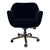 Executive ‘Bumper’ desk chair upholstered in black mohair having hydraulic mechanism and five prong bronze plated base,...
