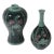 Vintage Hand-Decorated Korean Porcelain Vases- Set of 2 For Sale