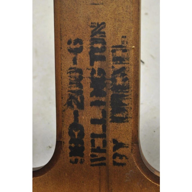 Vintage Drexel Wellington Arched Hollywood Regency Burl Wood Pedestal Side Table For Sale - Image 10 of 11