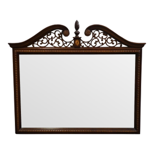 Stanley Furniture Stoneleigh Collection Solid Mahogany Traditional 452″ Pierced Pediment Mirror 387-13-33