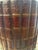Maroon Mid 20th Century Trompe l'Oeil Book Spine Waste Basket For Sale - Image 8 of 10