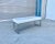 White Vintage Leather & Steel Bench For Sale - Image 8 of 13