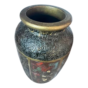 Large Vintage Late 18th Century Carved Japanese Ceramic Vase