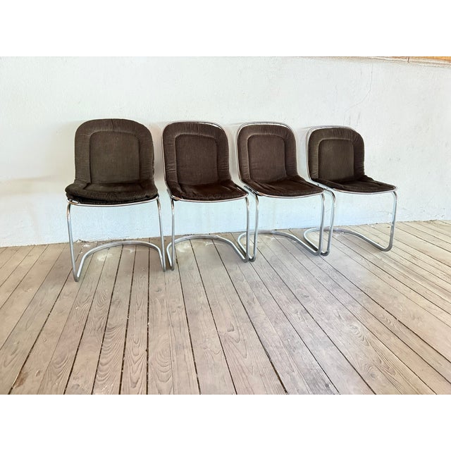 Vintage Dining Room Chairs attributed to Gastone Rinaldi, Italy, 1970s, Set of 4 For Sale - Image 18 of 18