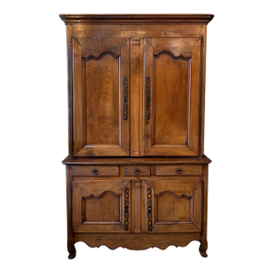 Mid 19th Century French Walnut Buffet a Deux Corps