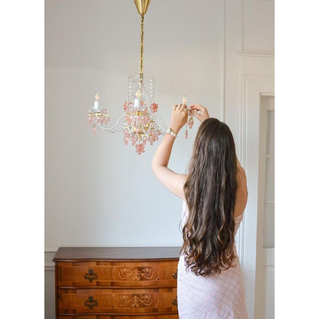 1970s Bohemian Crystal Grape Chandelier by Václav Hanus, Former Czechoslovakia, 1970s For Sale - Image 5 of 8