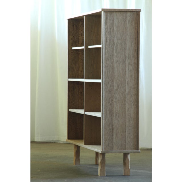 Vintage Danish Oak Bookcase with Sculptural Legs, 1960s For Sale - Image 6 of 18