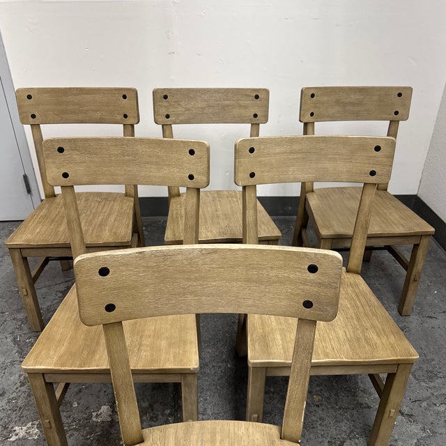 Pottery Barn Pottery Barn Benchwright Dining Chairs, Set of Six For Sale - Image 4 of 12