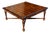 Georgian Style Parquetry Top Coffee Table With Scalloped Edge and X-Form Stretcher, Early 21st Century For Sale