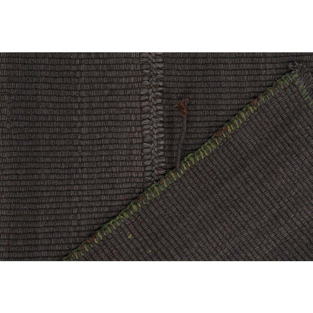 Textile 2010s Rug & Kilim’s Contemporary Kilim Rug in Slate Gray With Purple & Brown Accents For Sale - Image 7 of 8