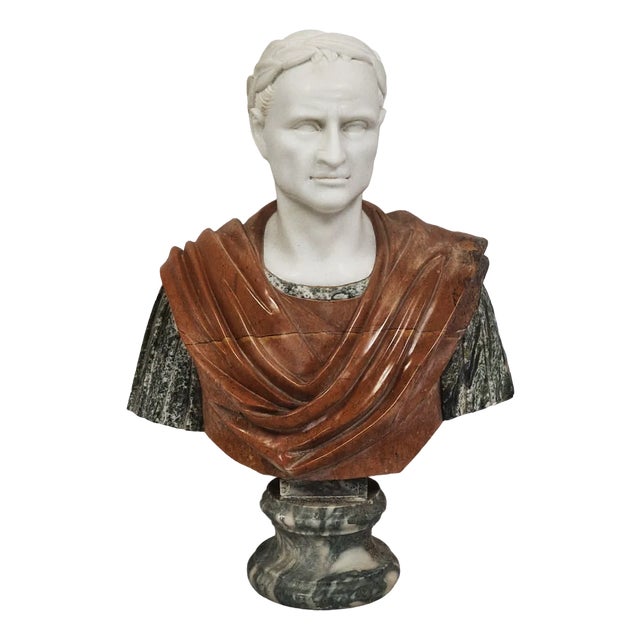 Bust of an Emperor, 1980s, Marble For Sale