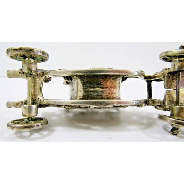 19th Century European 900 Silver 4 Horse Carriage With Soldiers and Trumpeters Figurine For Sale - Image 14 of 16