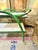Mid-Century Aldo Tura Style Rattan and Faux Malachite Bar Cart - Newly Painted For Sale - Image 11 of 11