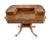Six drawer rosewood Carlton Desk Inlaid detailing throughout Brass gallery Pedestal base Brass cuffed paw feet on castors...