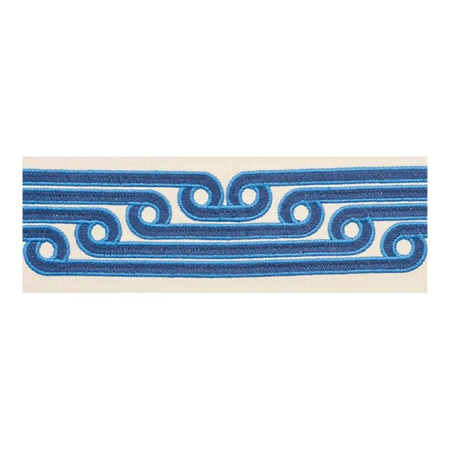 Sample - Schumacher Galloway Tape in Blue For Sale