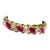 Late 20th Century Ruby and Diamond 14K Gold Marquis Eternity Band, Size 7 For Sale