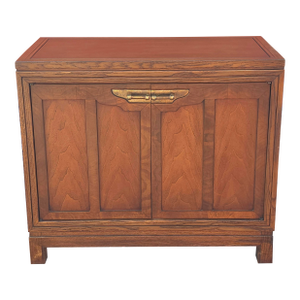 Mid 20th Century Fancher Furniture Walnut and Oak Side Cabinet
