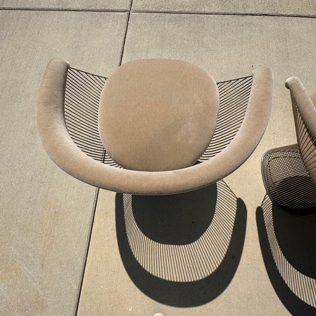 Metal Pair of Warren Platner Knoll Wire Side Chairs For Sale - Image 7 of 10