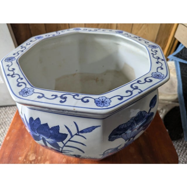 This antique porcelain planter would look great on a back or front patio. It is in good condition. This planter has a...