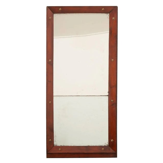 French 19th Century Empire Mahogany Mirror With Bronze Stars For Sale - Image 11 of 11