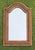 English Vintage Serpentine-Top Woven Rattan Wall Mirror For Sale - Image 3 of 10