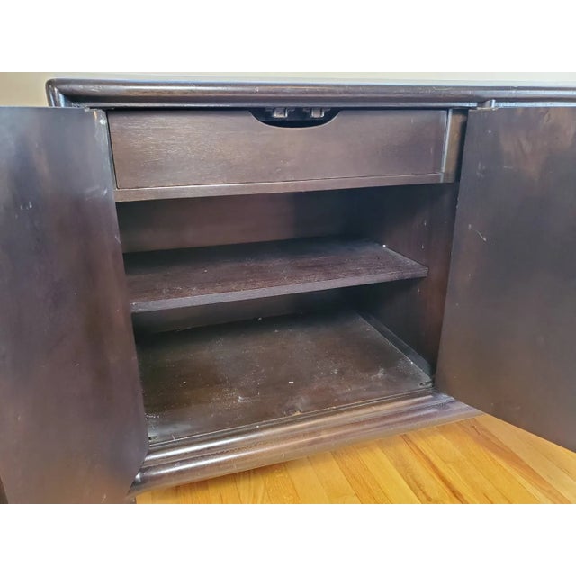 Vintage Mount Airy Mid-Century Modern Credenza Two-Tone Walnut Finish For Sale - Image 10 of 13