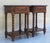Neo-Basque Carved Oak Single Drawer Nightstands by Charles Dudouyt, France, 1930s, Set of 2 For Sale - Image 11 of 11