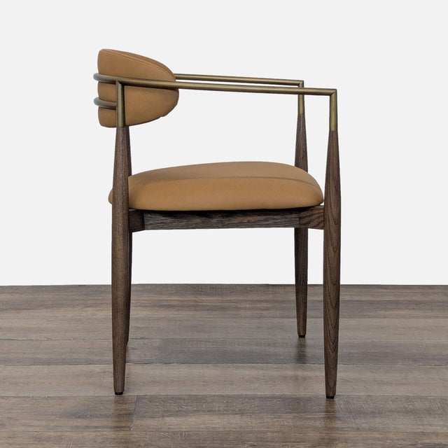 Restoration Hardware Restoration Hardware Mid-Century Sculptural Dining Armchair For Sale - Image 4 of 7