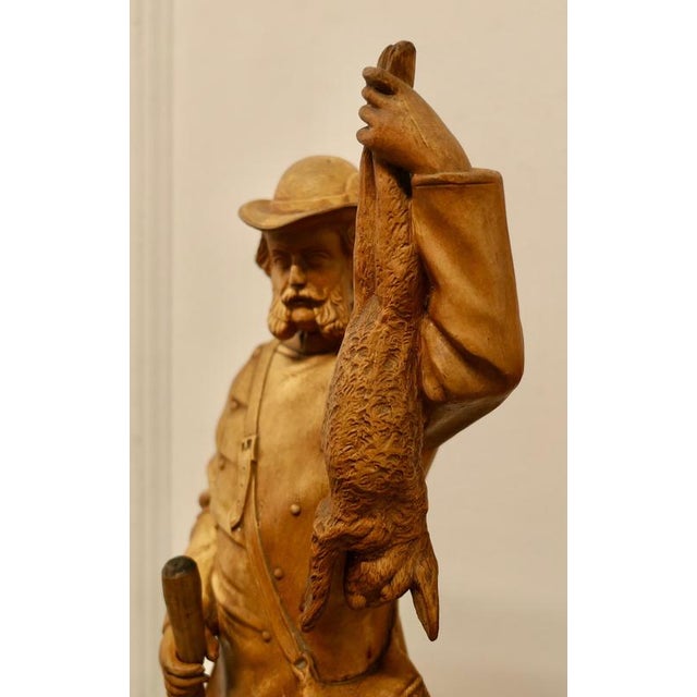 Black Forest Huntsmen Pottery Figures, 1800s, Set of 2 For Sale - Image 5 of 9