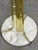 Metal Italian Brass-Plated Coat Rack with Marble Base, 1970s For Sale - Image 7 of 14