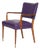 Mid-Century Modern Danish Purple Leather and Wood Armchair, 1960 For Sale