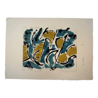 Original Print Titled "Sailboat Race" by Stanley J. Krupa, Dated 1990 For Sale